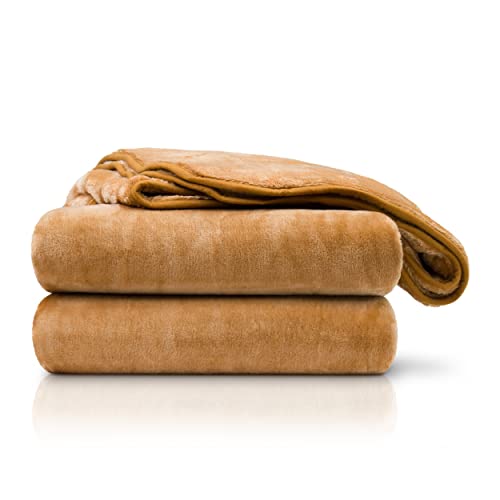 Amago - Kuscheldecke, Cashmere-Feeling, 180 x 220 cm - Sand von Amago