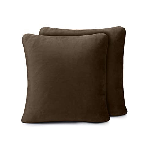 Amago - Kissenbezug 2er Set, Cashmere-Feeling, 50 x 50 cm - Schoko von Amago