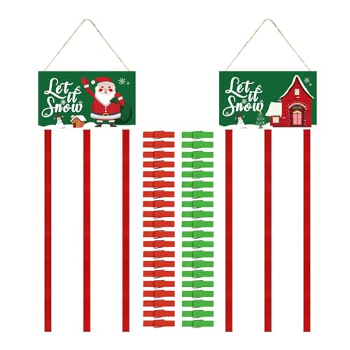 Amagogo 2 Stück Weihnachtskartenhalter, Bilderhalter zum Aufhängen an der, Foto-Aufhänger für Zuhause, Einweihungsgeschenk, Weihnachtsdekoration von Amagogo