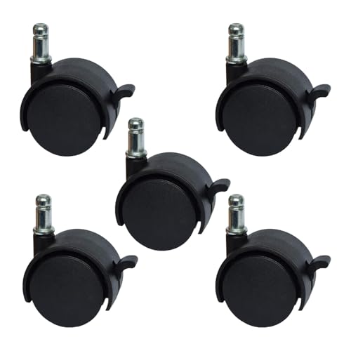 Amagogo 5Pcs Bürostuhl Räder Rollen Rollen Starke Lager Kapazität Rotierenden Computer Gaming Stuhl von Amagogo