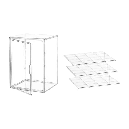 Amagogo Bäckerei-Vitrine, Gebäck-Aufbewahrungsbox, verstellbar, transparent, Brotvitrine, Kuchenplatte für Chips, Kekse, Käse von Amagogo
