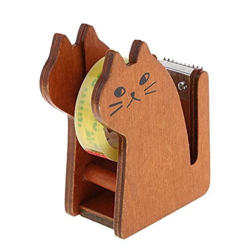 Amagogo Cartoon Cats Tape Dispenser Aus Holz Tape Halter von Amagogo