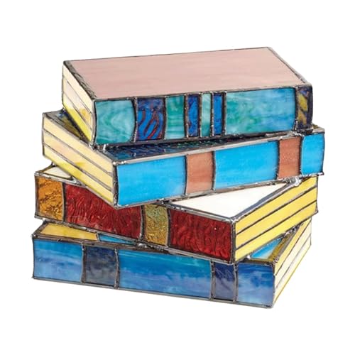 Amagogo Farbige Buch-Lampe, Glas-Nachttisch-Schreibtisch-Buch-Lampen, Schreibtisch-Lampe Amagogo Farbige Buch-Lampe, Glas-Nachttisch-Schreibtisch-Buch-Lampen, Schreibtisch-Lampe von Amagogo