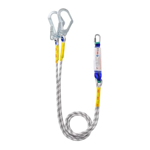 Amagogo Lanyard mit Karabinerhaken Schutzausrüstung Arbeits zum Klettern, Doppelhakenpufferpack Amagogo Lanyard mit Karabinerhaken Schutzausrüstung Arbeits zum Klettern, Doppelhakenpufferpack von Amagogo