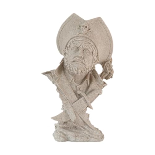 Amagogo Piratenfigur, Sammlerstück, Tischdekoration, Geschenk für den Mann, dekorative Statue, Skulptur für Trennwand, Bücherregale, Zimmer, Sandsteinfarbe Amagogo Piratenfigur, Sammlerstück, Tischdekoration, Geschenk für den Mann, dekorative Statue, Skulptur für Trennwand, Bücherregale, Zimmer, Sandsteinfarbe von Amagogo