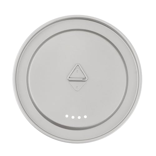 Amagogo -Wasserbecherdeckel, Kaffeebecherdeckel, Kochgeschirr, leicht, mit Schlaufe, Camping-Topfdeckel für Trekking, Reisen, Rucksackreisen, Grillen, 140MM von Amagogo
