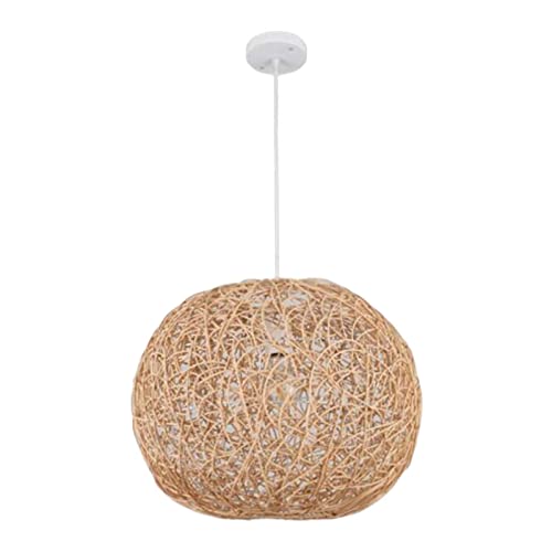 Amagogo Weblampe Natürlichen Und Rattan Kronleuchter Garten Teestube Kronleuchter Handgewebten Kronleuchter Beleuchtung Kronleuchter von Amagogo