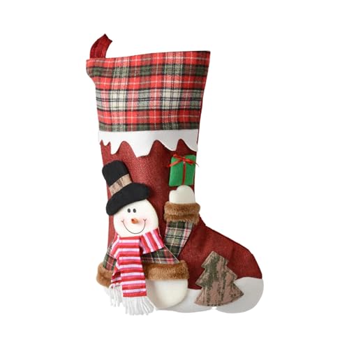 Amagogo Weihnachtsstrümpfe, Weihnachtsstrümpfe, Weihnachtsbaumschmuck, 3D-Socken, Geschenktüten, Weihnachts-Kaminsocken für Wandkamin, Kinder, von Amagogo