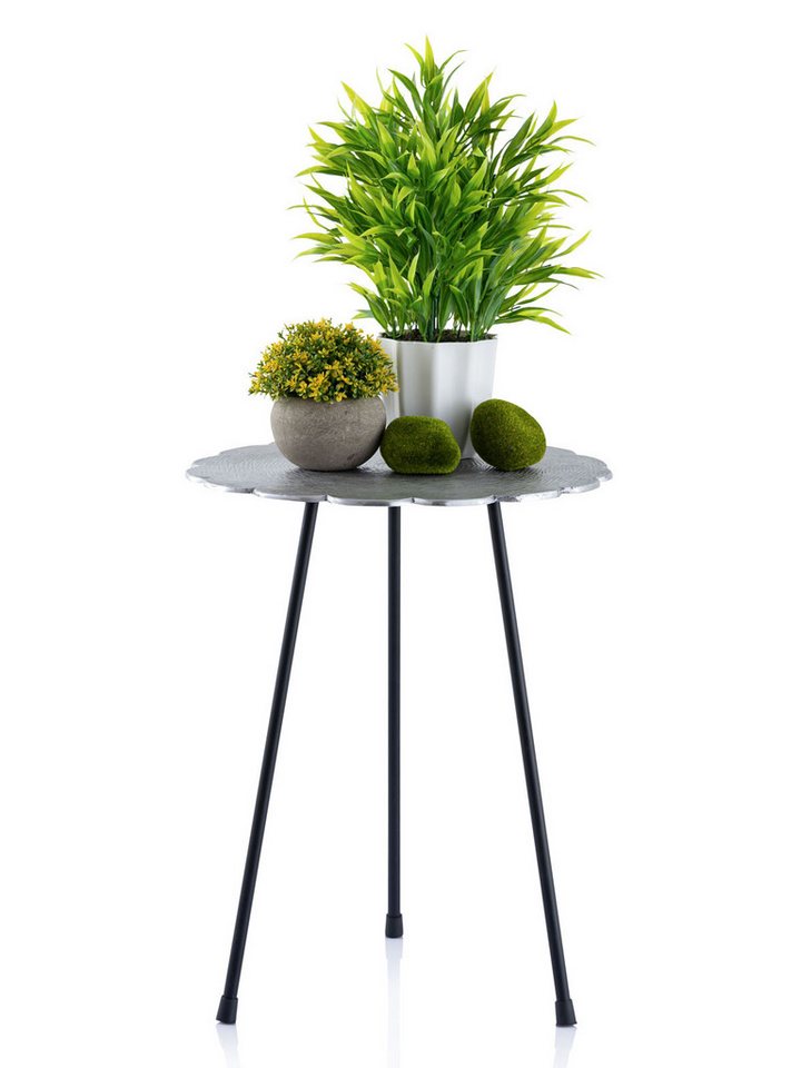 Amagohome Beistelltisch Beistelltisch Metall Dekotisch Hilton ø 35 x H 45 cm rund Aluminium mi Amagohome Beistelltisch Beistelltisch Metall Dekotisch Hilton ø 35 x H 45 cm rund Aluminium mi von Amagohome