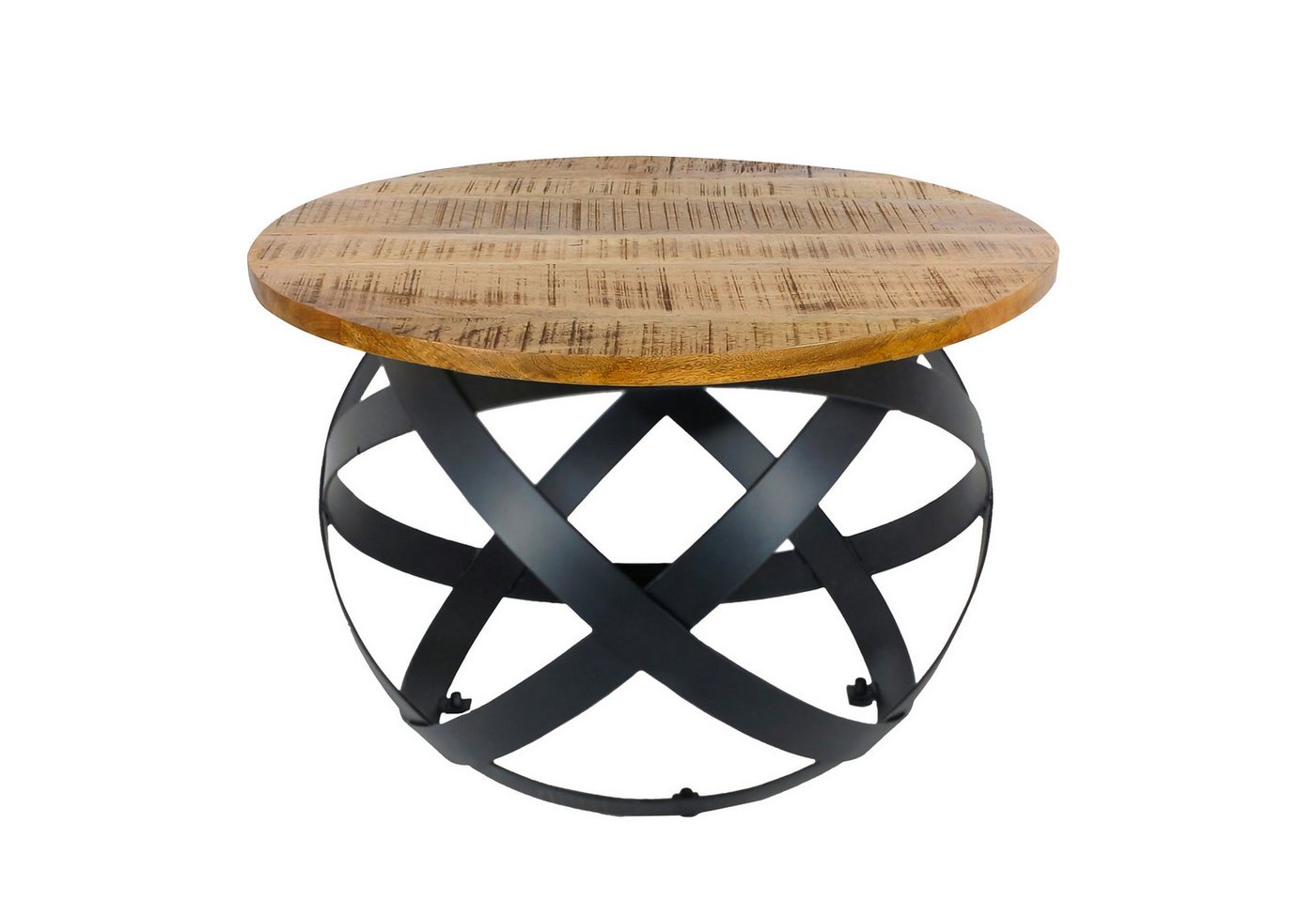 Amagohome Couchtisch Beistelltisch Couchtisch rund Wohnzimmer Orbit Metall Gestell schwarz von Amagohome