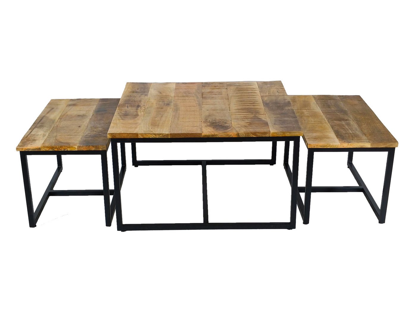 Amagohome Beistelltisch Couchtisch 3er Set Beistelltisch Satztisch Ontario Metall Gestell von Amagohome
