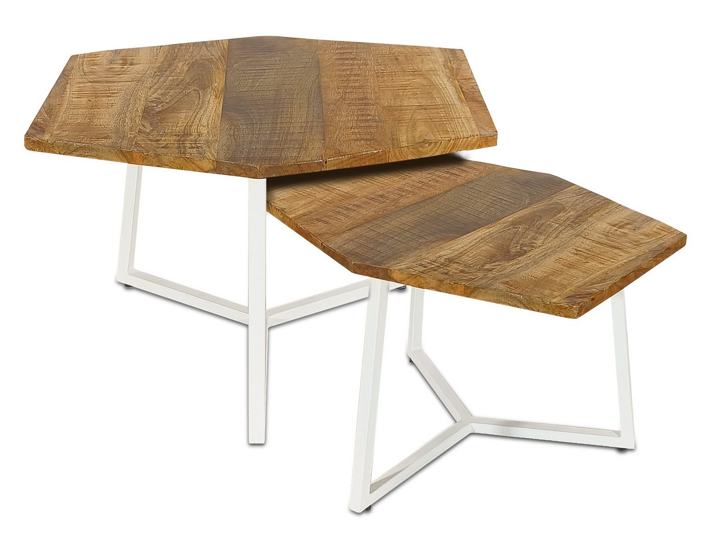 Amagohome Couchtisch Couchtisch Set 2 Stück Wohnzimmer Beistelltisch Satztisch Gestell Meta von Amagohome