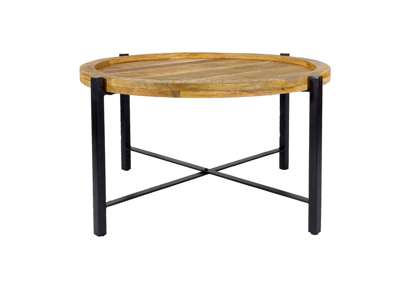 Amagohome Couchtisch Couchtisch ø75cm Beistelltisch Wohnzimmer Tisch rund Sioux Metall Gest von Amagohome