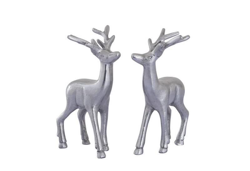 Amagohome Dekofigur Deko Figur Hirsch 2er Set Tischdekoration Tierfigur Metall Weihnachtsd von Amagohome