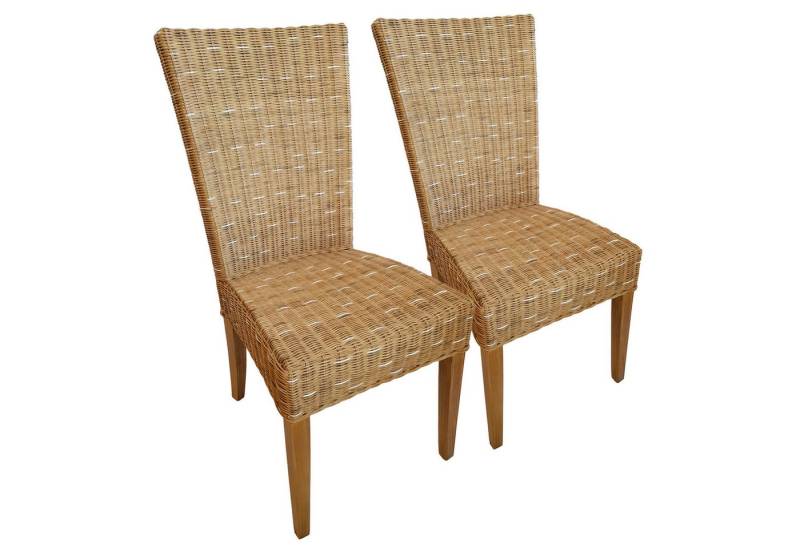 Amagohome Rattanstuhl Esszimmer Stühle 2 Stück Rattanstühle Wintergarten Esstisch Stühle Kor von Amagohome