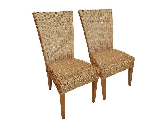 Amagohome Rattanstuhl Rattanstühle Esszimmer Stühle Wintergarten Korbstühle Cardine cappucci, 2er Set von Amagohome