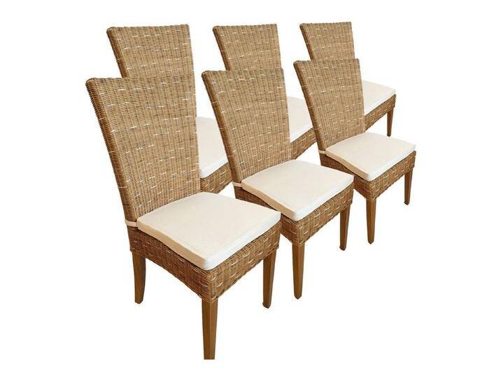 Amagohome Rattanstuhl Rattanstühle Esszimmer Stühle Wintergarten Korbstühle Cardine cappucci, 6er Set Amagohome Rattanstuhl Rattanstühle Esszimmer Stühle Wintergarten Korbstühle Cardine cappucci, 6er Set von Amagohome