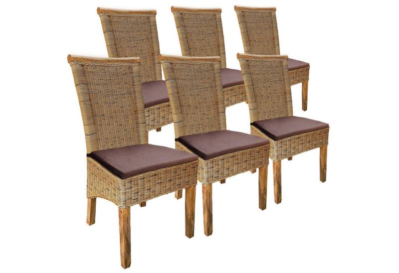 Amagohome Rattanstuhl Rattanstuhl Esszimmerstühle tabacco Perth Korbstuhl Rattan Stuhl nachh von Amagohome