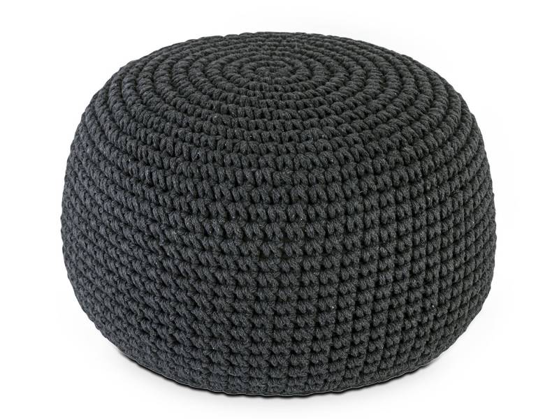 Amagohome Sitzhocker Bodenkissen Pouf Ø55 H37 Mohar Sitzhocker Sitzpouf waschbar nachfüllba, Bezug abnehmbar u. bei 30° Feinwäsche waschbar! von Amagohome