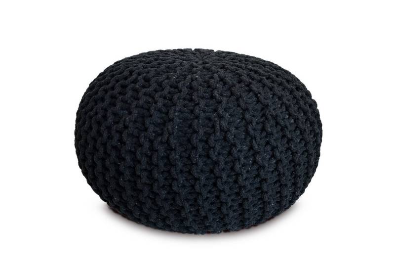 Amagohome Sitzhocker Strickhocker Pouf Ø45 o. 55cm Bodenkissen Sitzpouf XXL Baumwolle nachh von Amagohome