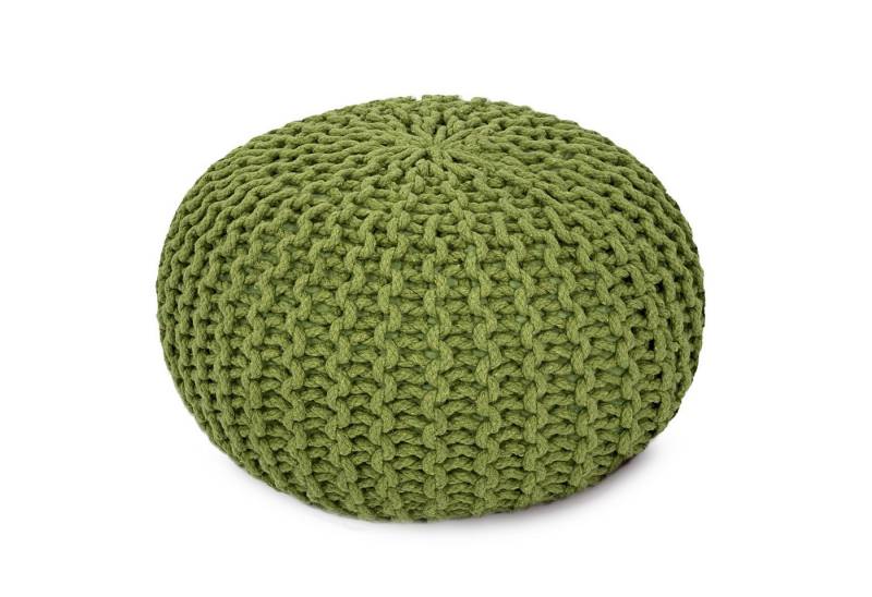 Amagohome Sitzhocker Strickhocker Pouf Ø45 o. 55cm Bodenkissen Sitzpouf XXL Baumwolle nachh von Amagohome