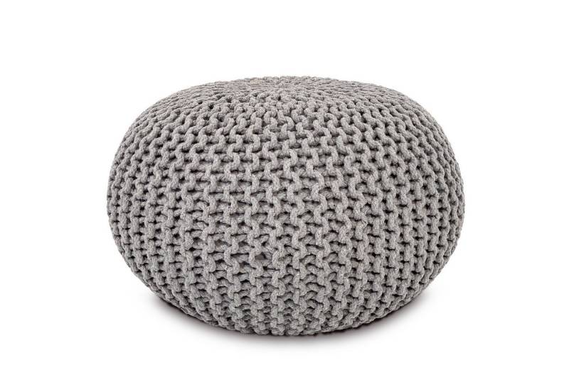 Amagohome Sitzhocker Strickhocker Pouf Ø45 o. 55cm Bodenkissen Sitzpouf XXL Baumwolle nachh von Amagohome
