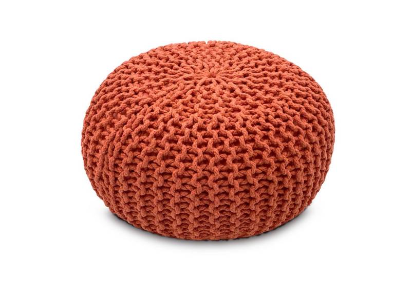 Amagohome Sitzhocker Strickhocker Pouf Ø45 o. 55cm Bodenkissen Sitzpouf XXL Baumwolle nachh von Amagohome