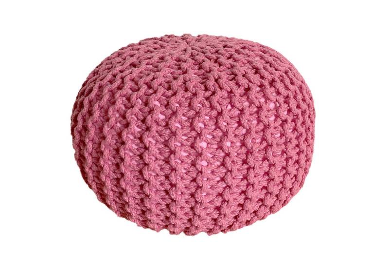 Amagohome Sitzhocker Strickhocker Pouf Ø45 o. 55cm Bodenkissen Sitzpouf XXL Baumwolle nachh von Amagohome