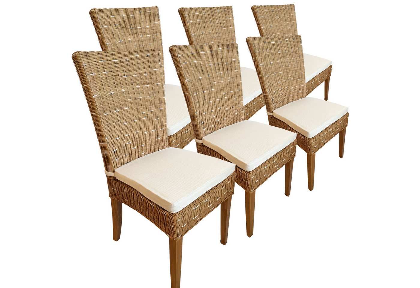 Amagohome Stuhl Esszimmer Stühle Rattanstühle Wintergarten Korbstühle Cardine 6 Stück Amagohome Stuhl Esszimmer Stühle Rattanstühle Wintergarten Korbstühle Cardine 6 Stück von Amagohome
