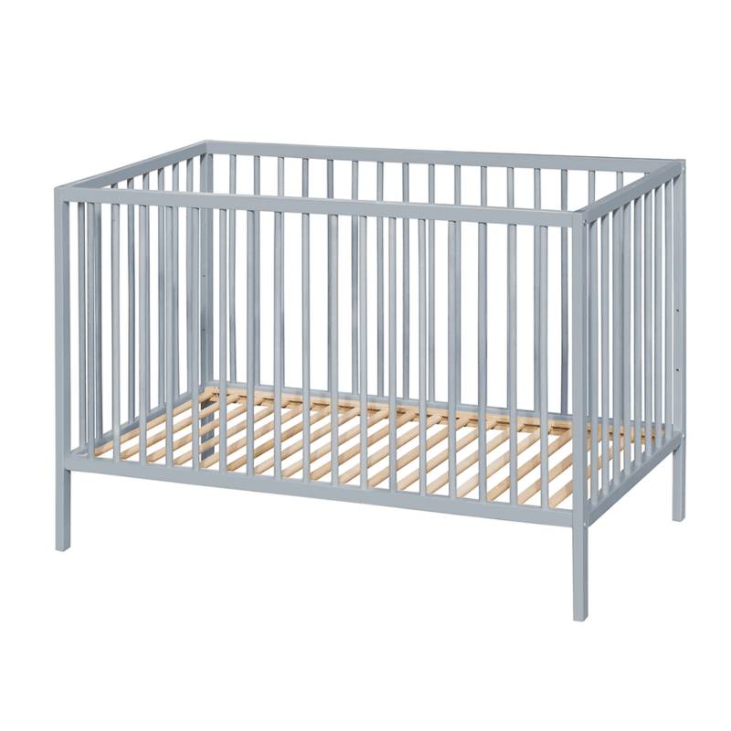 Amal Ii Kinderbett Bett Lilu Grau 60 X 120 Cm Höhenverstellbar Buchenholz   B-Ware von Amal II