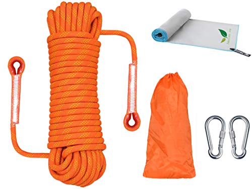 10M Kletterseil 10.5mm DIN EN 892/UIAA Zertifiziert,1200kg Bruchlast,Schnelltrocknend+UV-beständig,inkl. 2 Edelstahl-Karabinern (EN 362) & Microfaser-Handtuch,für Sportklettern, Bergsteigen,Canyoning 10M Kletterseil 10.5mm DIN EN 892/UIAA Zertifiziert,1200kg Bruchlast,Schnelltrocknend+UV-beständig,inkl. 2 Edelstahl-Karabinern (EN 362) & Microfaser-Handtuch,für Sportklettern, Bergsteigen,Canyoning von Amalan eu