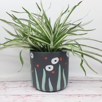 Umweltfreundlicher Indoor-Übertopf, 16 & 14 cm Durchmesser, Handbemalt von AmalueLeith