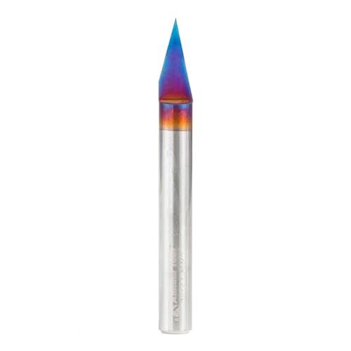 Amana Tool 45771-K Solid Carbide Spektra Extreme Tool Life Coated 30 Degree Engraving 0.005 Tip Width x 1/4 SHK x 2-1/4 Inch Long Signmaking Router Bit von Amana Tool
