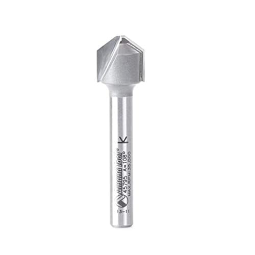 Amana Tool – 45795 Hartmetallbestückte doppelseitige V-Nut 108 Grad x 0,2 cm Spitze Wi von Amana Tool