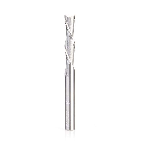 Amana Tool 46445 SC Spiral Plunge 3/8 D x 1-5/8 CH x 3/8 SHK x 4 Zoll Long 2 Flute Down-Cut Extra Long Router Bit für Gitarrenkörper auf CNC-Maschinen von Amana Tool