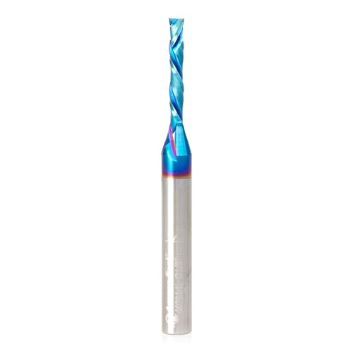 Amana Tool 46701-K CNC SC Spektra Extreme Tool Life Coated Compression Spiral 1/8 D x 13/16 CH x 1/4 SHK x 2-1/2 Zoll Long 2 Flute Router Bit für Birkensperrholz von Amana Tool