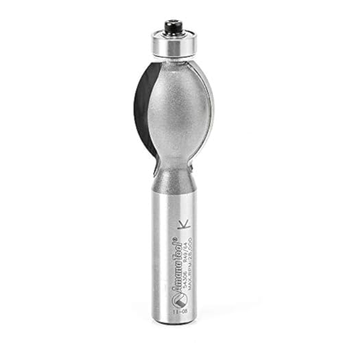 Amana Tool 54306 Hartmetall-Spitzkante, 3/4-Radius x 7/8 Durchmesser x 2,5 cm, 2 Schaft von Amana Tool