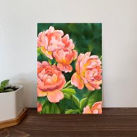 Abstrakte Pfirsich Rose Kunstdruck, Florales Kunstwerk, Home Decor, Blumen Wandkunst, Natur Gemälde Für Zuhause Dekor von AmandaBeatonArt