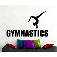 Sport-Gymnastik Wall Decal Sport Fitness Aufkleber Home Interieur Wohnzimmer Wandbild Kunst Raum Dekor Entfernbare 1Gyzz von AmandaCooldesigns