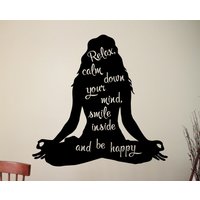 Yoga Wall Decal Vinyl Aufkleber Home Interior Design Studio Decor Schlafzimmer Wandkunst Wandbilder Sport Motivation Entfernbare 3Yozz von AmandaCooldesigns