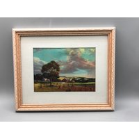 Vintage Lithografie Copr C Moos 1947 Bauernhof Szene, Galerie Wandkunst, Litho, Wandbehang, Bauernhausstil, Wanddekoration von AmandasOldCart