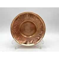 Vintage Messing Sternzeichen Schale, Boho Stil, Made in Korean, Räucherplatte, Smudge Platte, Astrologie Teller, Home Decor von AmandasOldCart