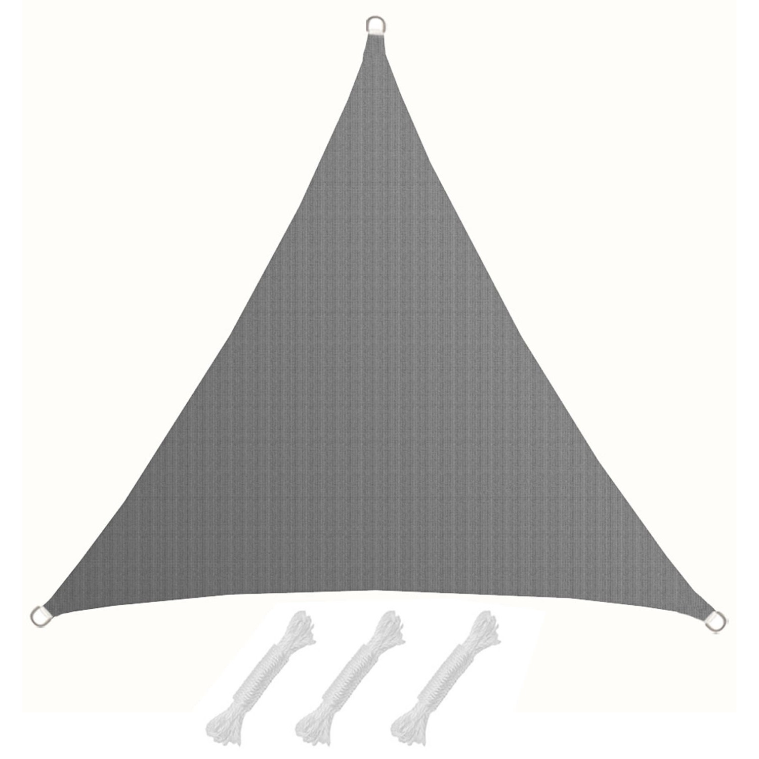 AMANKA HDPE Sonnensegel - 2 x 2 x 2 m Dreieck Grau von Amanka