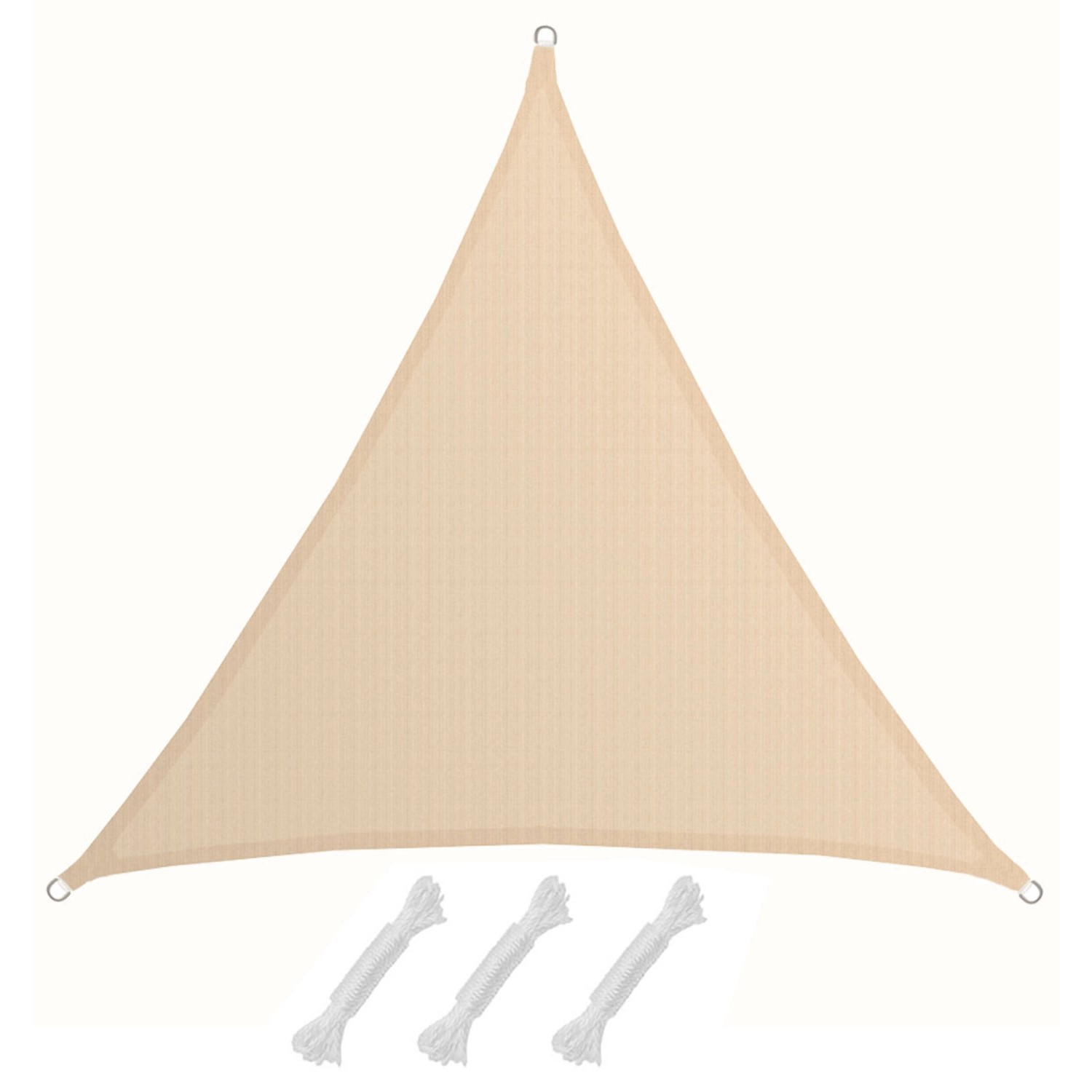 AMANKA HDPE Sonnensegel - 2x2x2m Dreieck Beige von Amanka