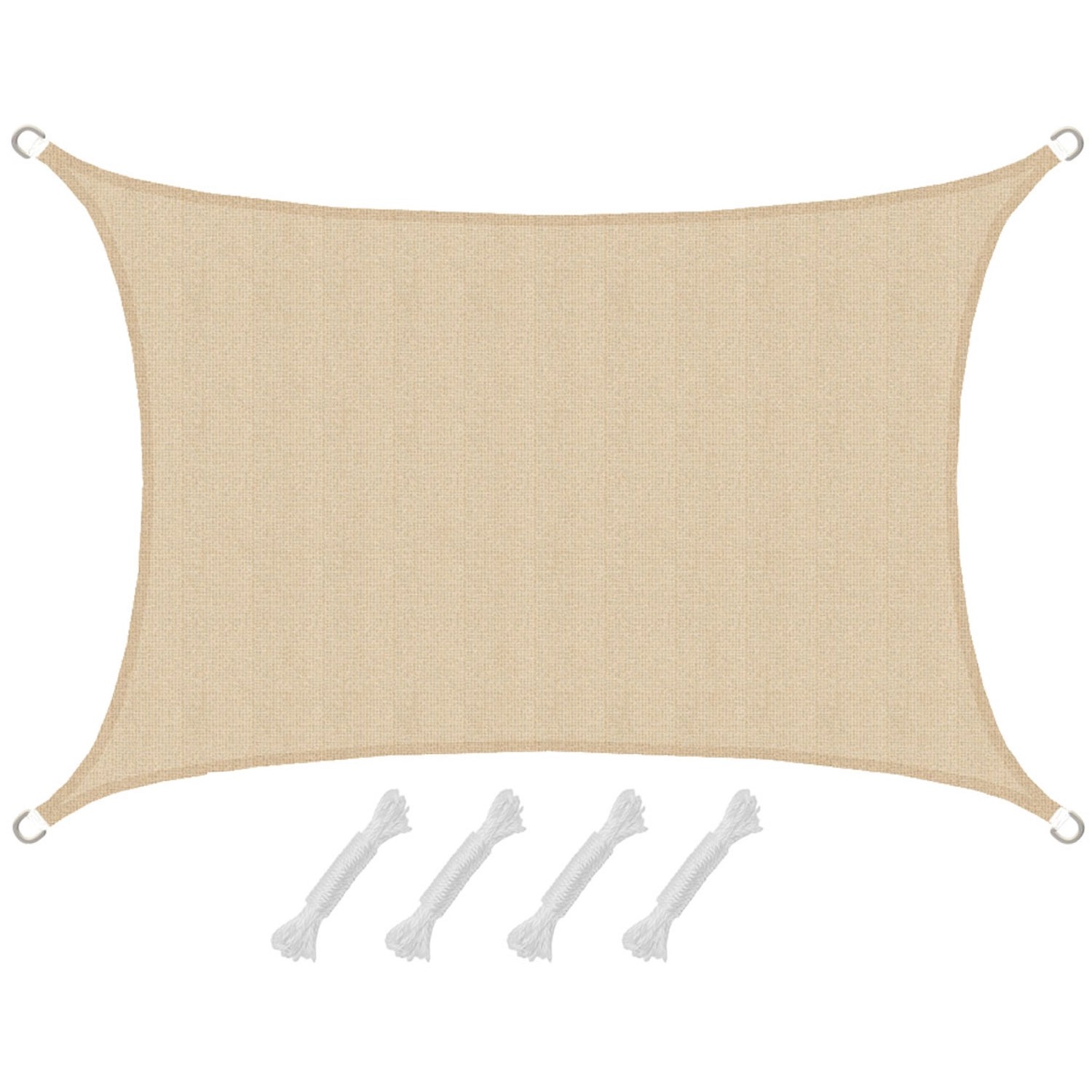 AMANKA HDPE Sonnensegel - 3 x 2m Rechteckig Beige von Amanka