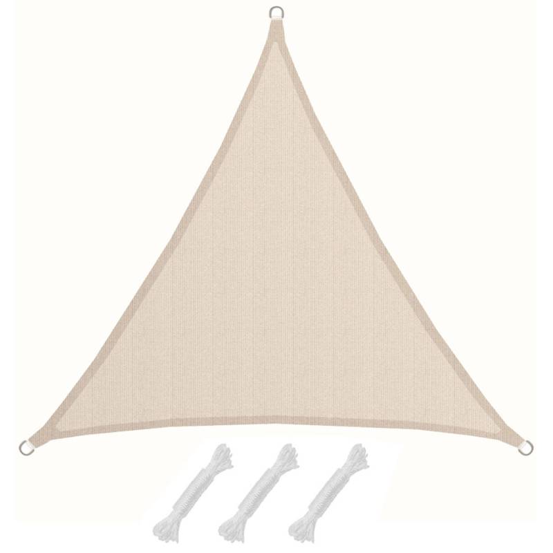 AMANKA HDPE Sonnensegel - 3 x 3 x 3 m Dreieck Beige von Amanka