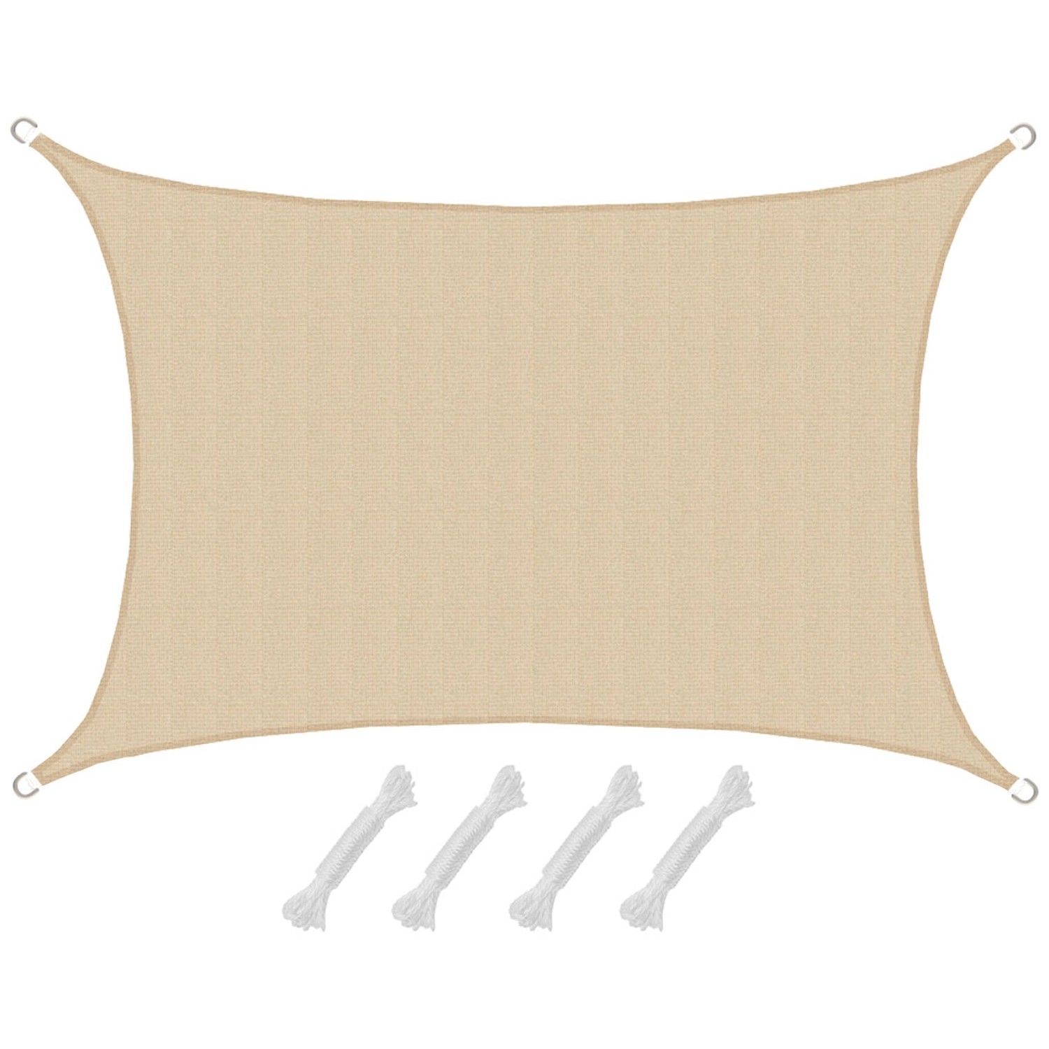 AMANKA HDPE Sonnensegel - 3x5m Rechteckig Beige von Amanka