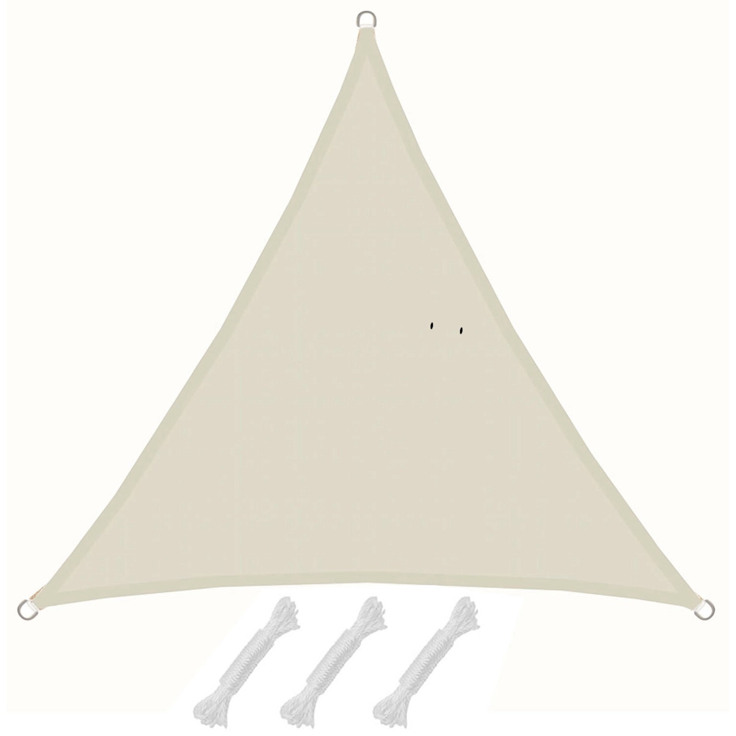 AMANKA Polyester Sonnensegel Wasserabweisend - 3 x 3 x 3 m Dreieck Beige von Amanka