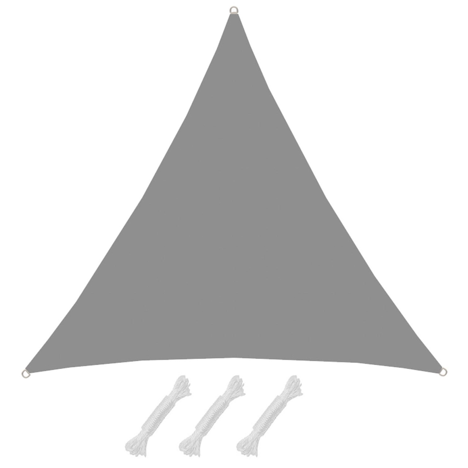 AMANKA Polyester Sonnensegel Wasserabweisend - 3 x 3 x 3 m Dreieck Grau von Amanka