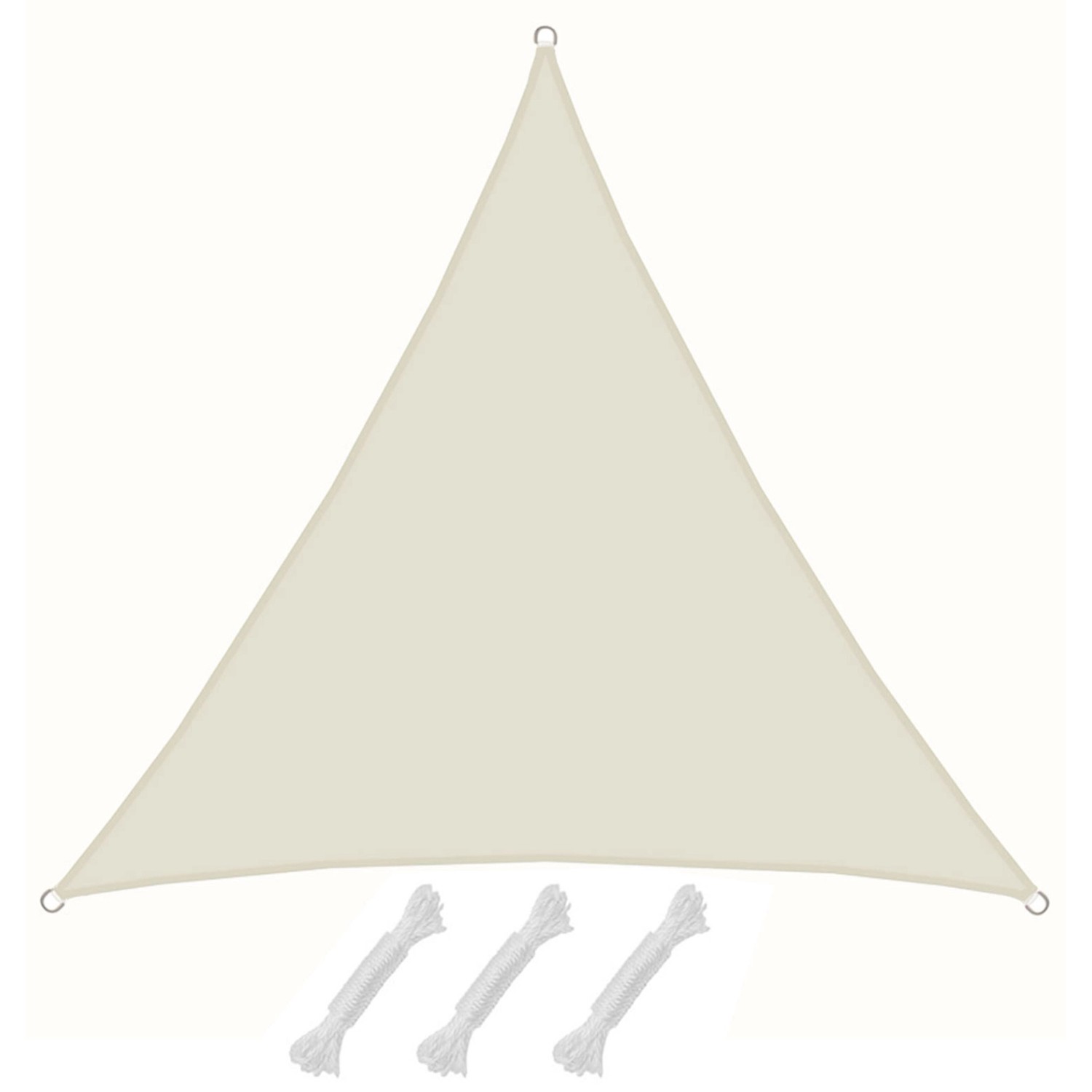 AMANKA Polyester Sonnensegel Wasserabweisend - 3x3x3m Dreieck Beige von Amanka